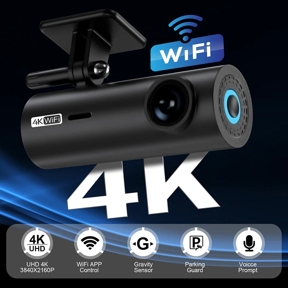 LF10 Front 4K Dashcam Loop Recording 3840*2160P Auto Overwriting Car Video Recorders Time Overprint Video Playback Dash Cams DVR