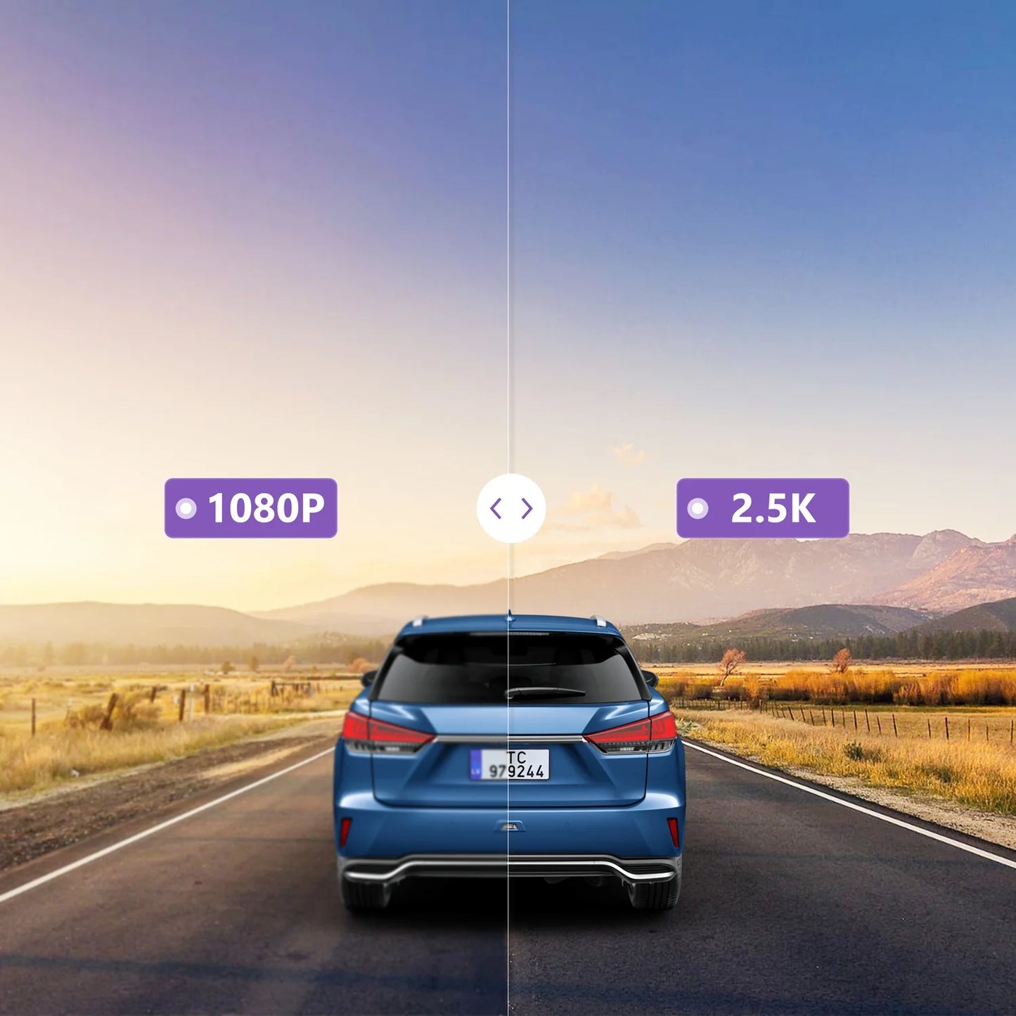 2.5K Mirror Dash Cam for Car, Dual Dash Camera Front and Rear 10" Full Touch Screen, Rear View Mirror Camera, 1080P Waterproof Backup Camera, Parking Assist, Loop Recording, G-Sensor