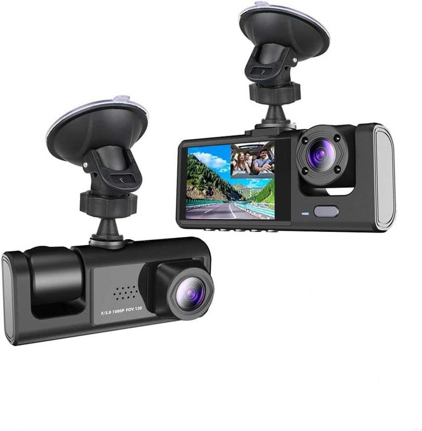 Dash Camera for Car Security Camera Dash Cam Mini Car Recorder 2 Inch Screen Front and inside Dual Car Cameras 1080P with WDR, Night Vision, G-Sensor Auto Lock, Loop Recording