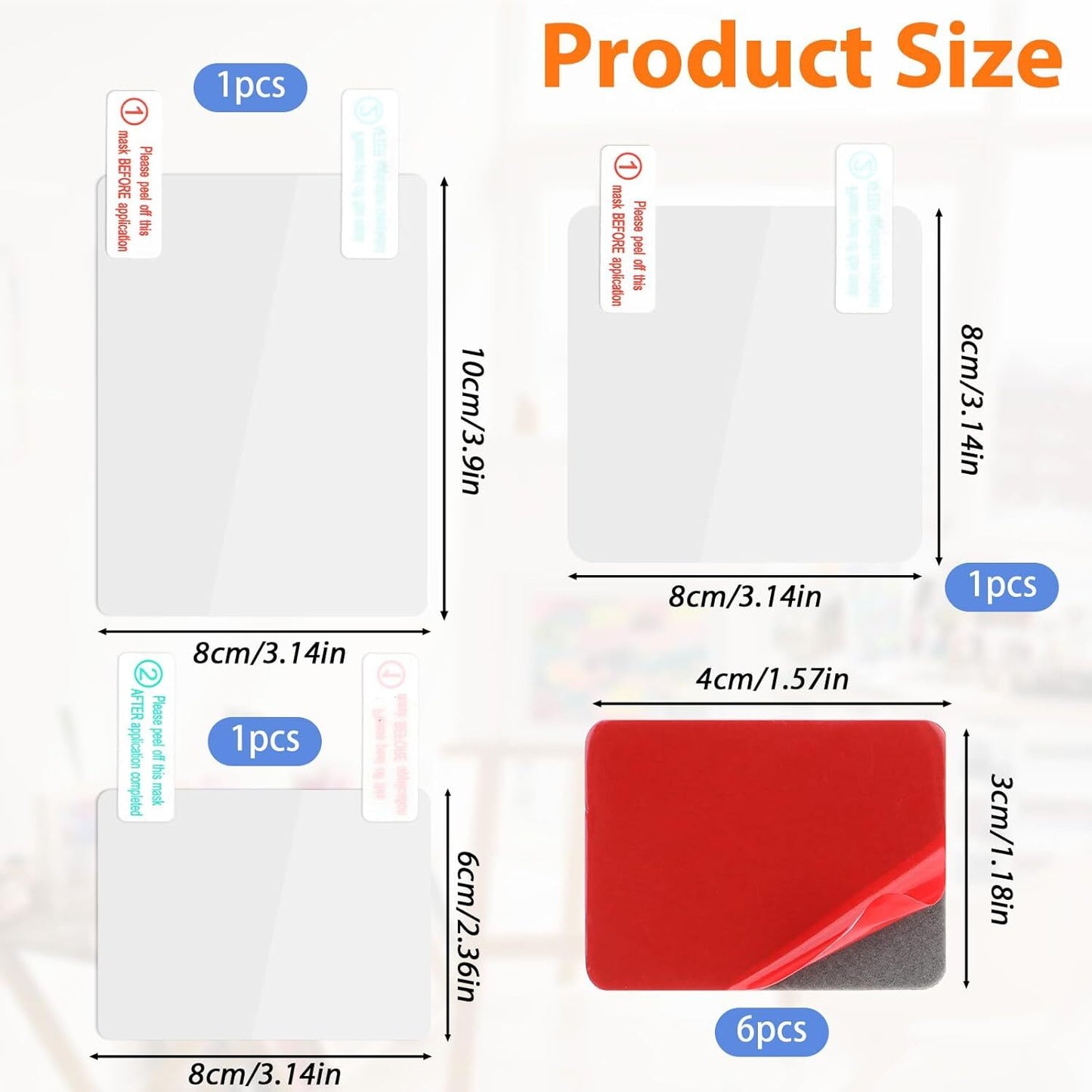 3 Pcs Electrostatic Sticker Mounting Dash Cam 6 Pcs Double-Sided Sticker for Win